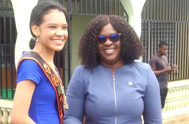 Celicia greets Foreign Affairs Minister, Dr Karen Cummings on her recent visit to Mabaruma