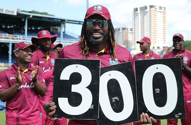 Brian Lara's West Indies records for the most ODI appearances and runs was broken by Chris Gayle on Sunday.
