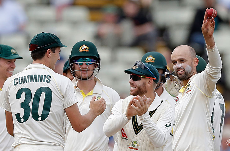 Nathan Lyon grabs his 350th Test wicket and Pat Cummins his 100th, as Australia take 1-0 Ashes series lead with 251-run win over England. (Getty Images)