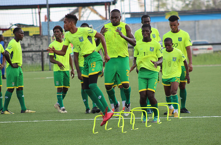 Members of the locally based Golden Jaguars in training session