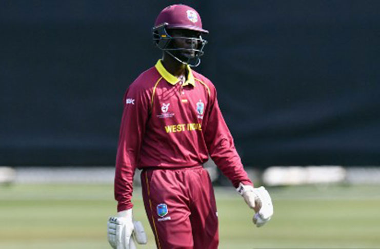 West Indies Under-19 batsman Kimani Melius.