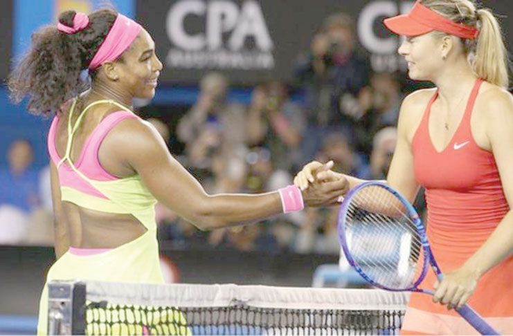 Serena Williams beat Maria Sharapova in straight sets in the 2015 Australian Open.