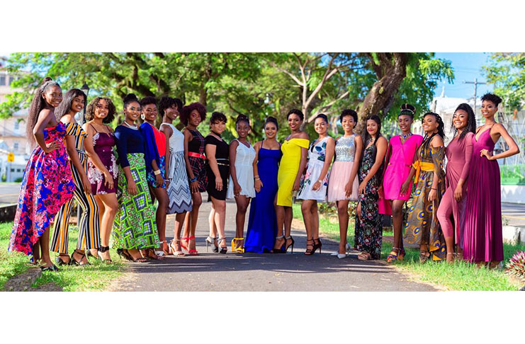 The 18 young women vying for the Miss Guyana Teen Scholarship (Photos by 55 Photography)
