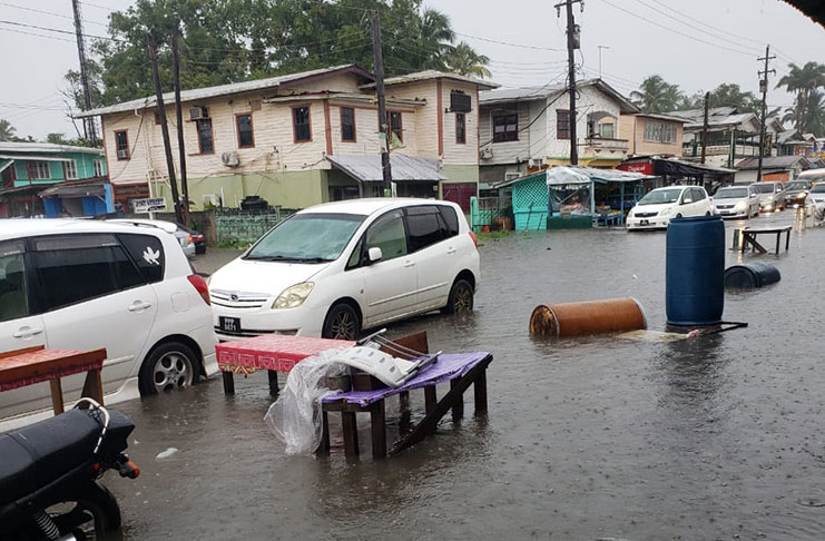 The freak storm wreak havoc in Linden on Friday