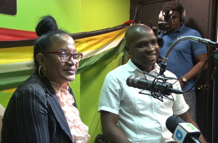 His Worship the Mayor of Bartica, Gifford Marshall and his deputy Arita Embleton on the VOG's Insight