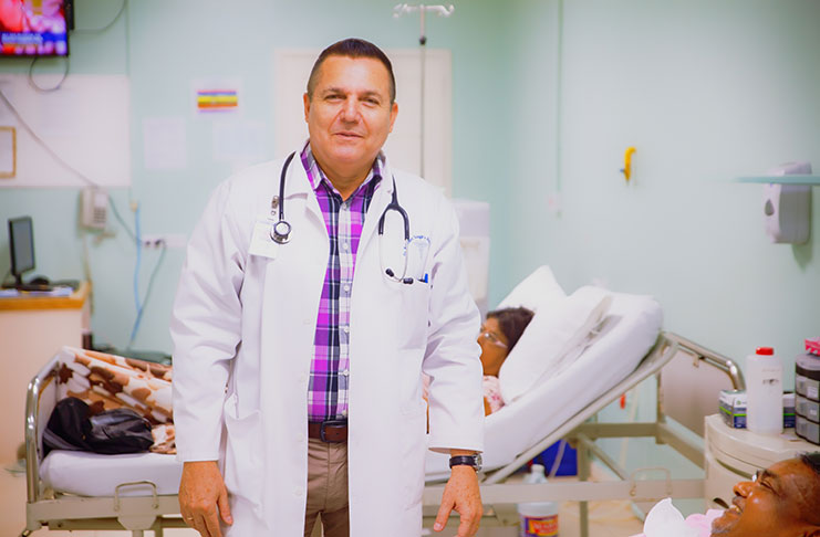 Nephrologist, Dr. Justo Tamayo Velazquez, who works with patients in the Dialysis Suite at Dr Balwant Singh's Hospital