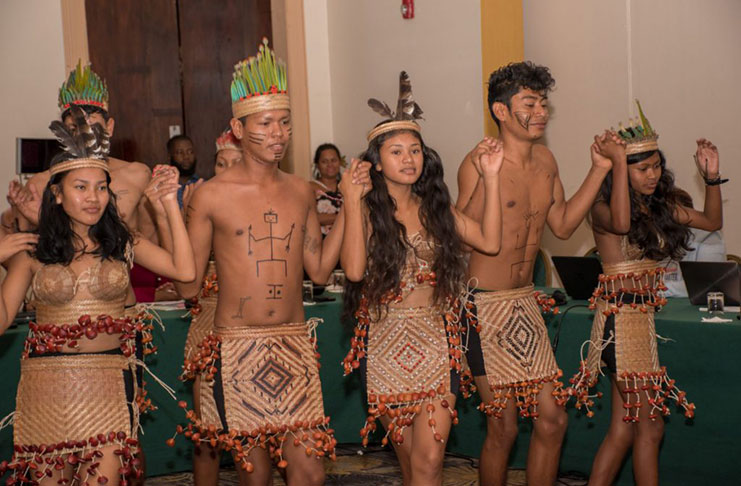 Dancers of St. Cuthbert’s Mission perform at the closing of the workshop (DPI photo)