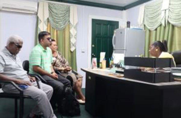 Minister Valerie Adams-Yearwood while meeting with representatives from the Guyana Council of Organisations for Persons with Disabilities (PlwDs)