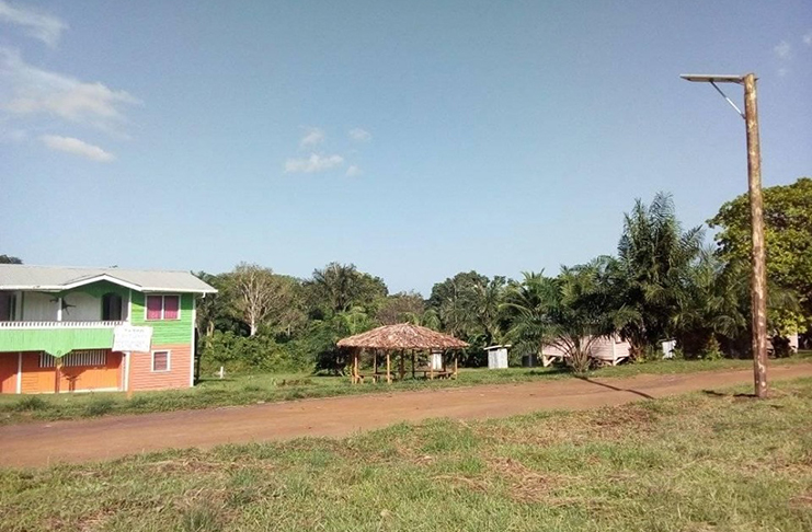 One of the energy-efficient lamps in the village (Diaz Domingo photo)