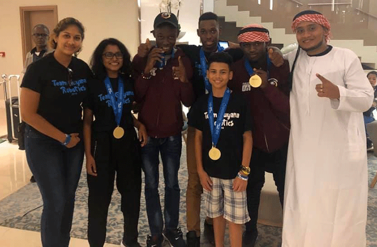 Team Guyana at the 2019 First Global Challenge in Dubai
 (STEMGuyana Photo)