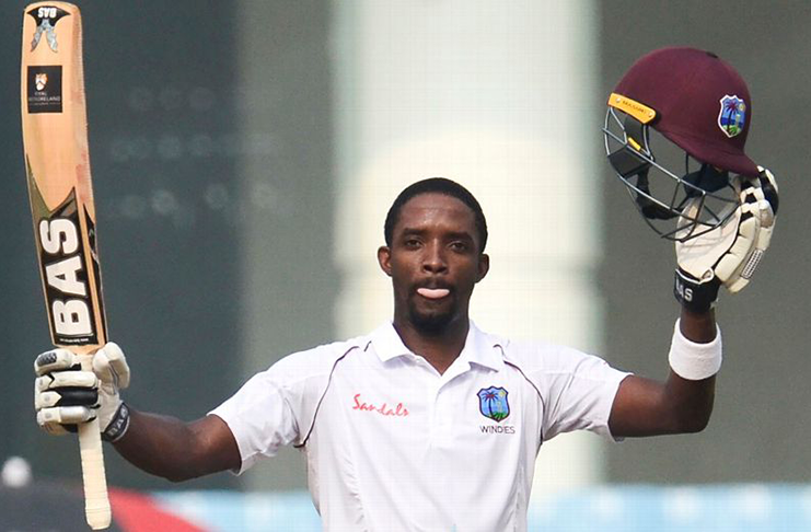 Shamarh  Brooks scored 111 off 214 balls with 15 boundaries and a straight six –(AFP Photo/Rohit UMRAO)