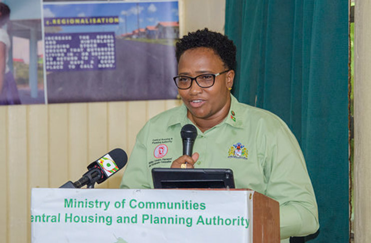 Minister within the Ministry of Infrastructure, with responsibility for Housing, Annette Ferguson (DPI photo)