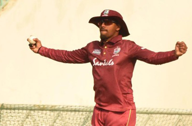 Nicholas Pooran celebrates after completing a catch in the recent ODI series against Afghanistan.