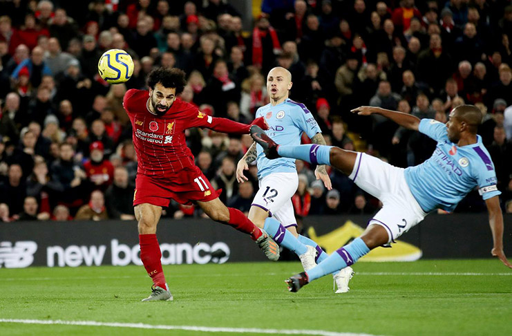 Anfield, Liverpool, Britain - Liverpool's Mohamed Salah scores their second goal Action Images via Reuters/Carl Recine