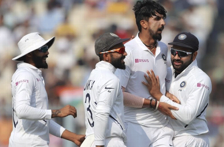 Ishant Sharma picked up the first wicket for India on their pink-ball Test debut. (BCCI)