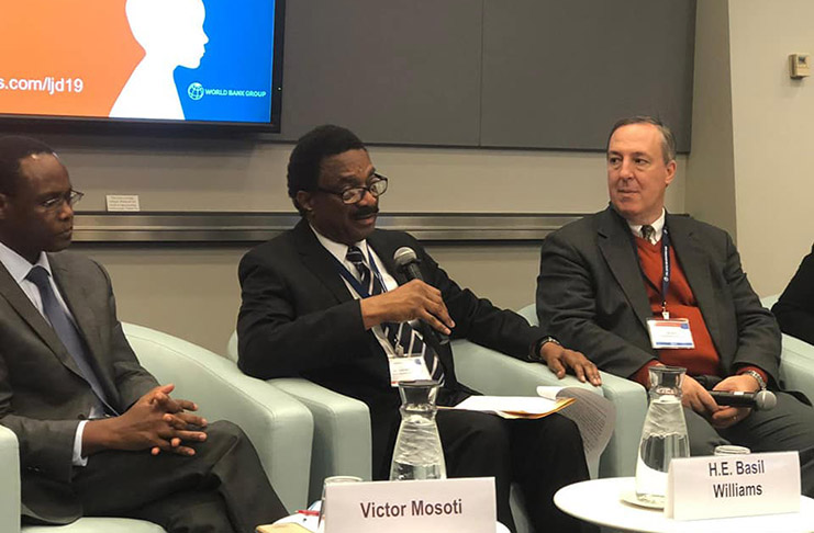 AG Basil Williams participated in a panel discussion during the World Bank event