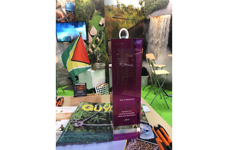 The Award which Guyana received from the International Travel & Tourism Awards
