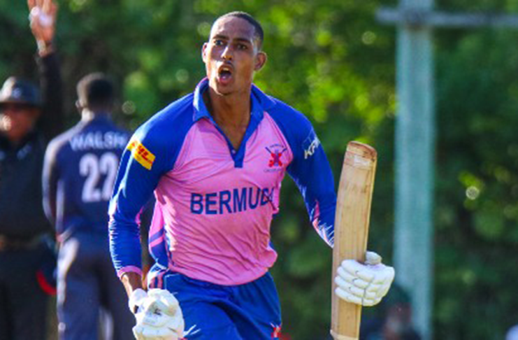 Bermuda batsman Deunte Darrell.