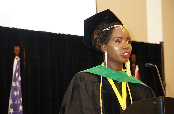 Valedictorian of the GAU, Dr. Simone Alexander-Rose (Carl Croker photo)