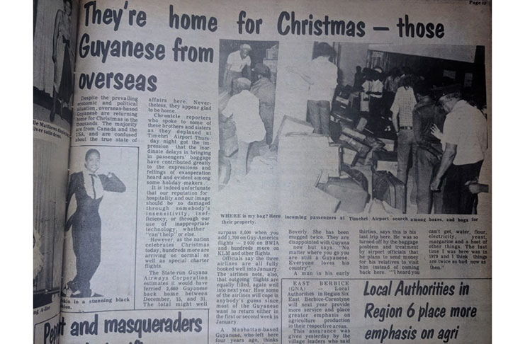 Overseas Guyanese return home in 1982