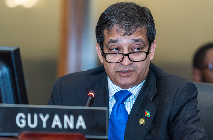Guyana’s Permanent Representative to the Organisation of American States (OAS), Ambassador Riyad Insanally