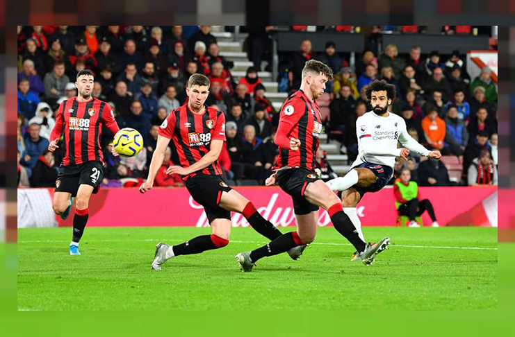 Vitality Stadium, Bournemouth, Britain -Liverpool's Mohamed Salah shoots at goal. (REUTERS/Dylan Martinez)