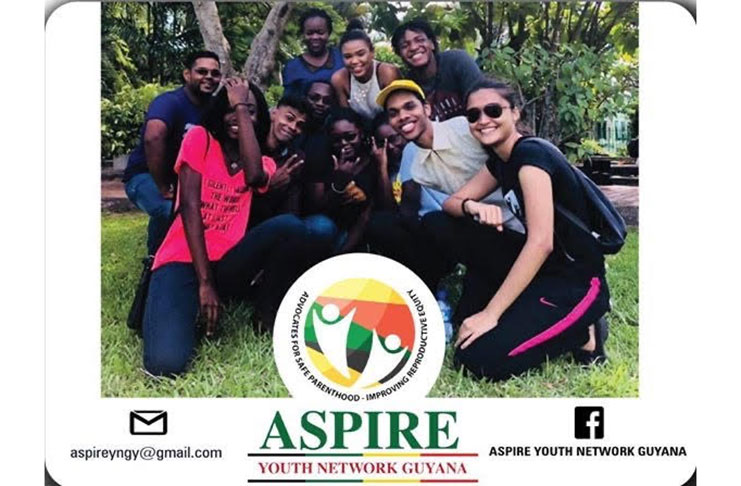 A few members of the ASPIRE Youth Network Guyana 
