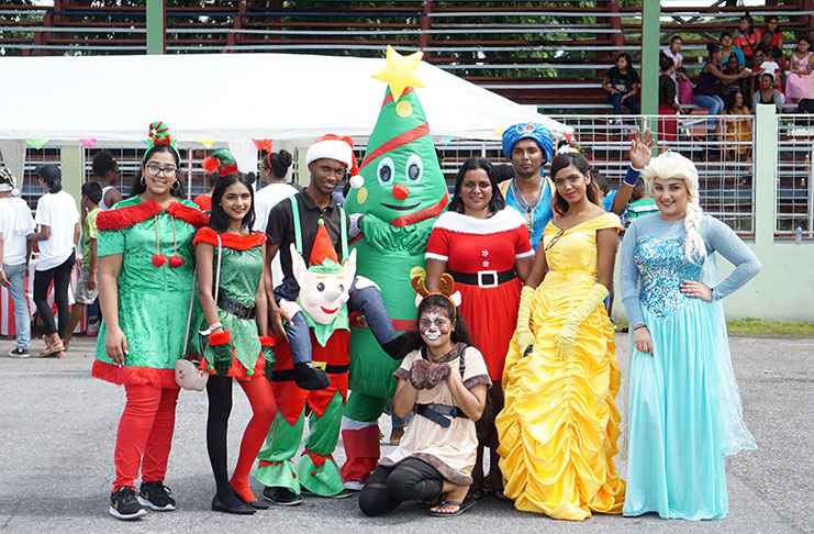 The children were thoroughly entertained by well-known cartoon and Disney characters (Carl Croker photograph)