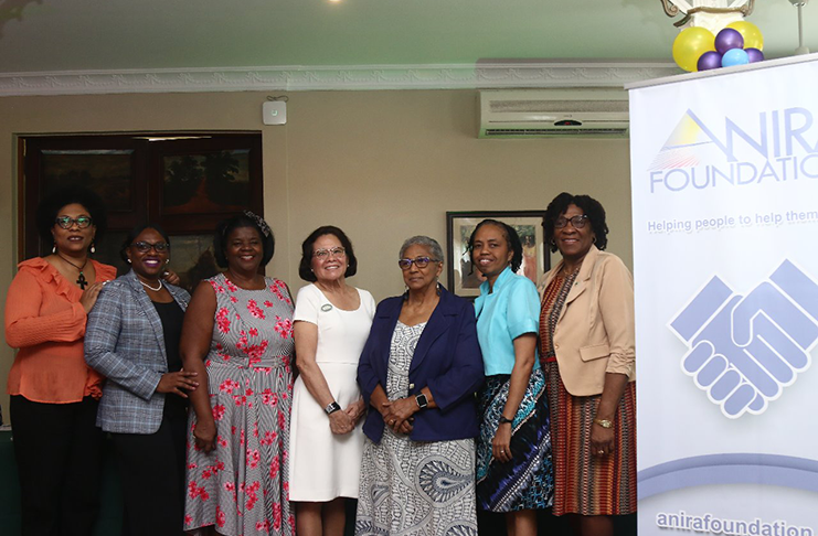 First Lady, Sandra Granger (fourth from left) with some members of the board of directors of the Anira Foundation