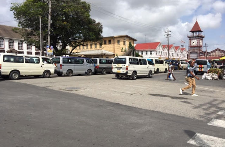 The Stabroek Minibus Park is regarded as one of the worst in the world, where operators even engage in fist and weapon fights with each other (Photo by Francis Q. Farrier)