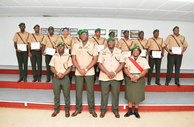 The 11 Reserve Officers who successfully completed the course