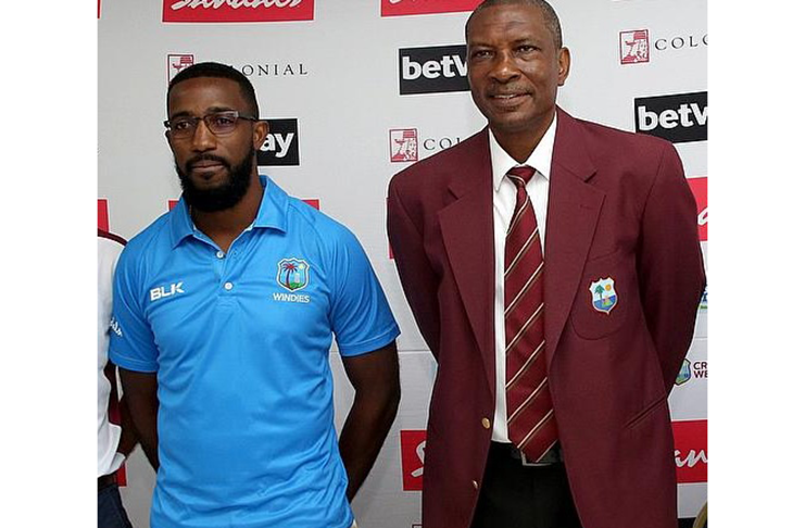 West Indies selectors Miles Bascombe (left) and Roger Harper