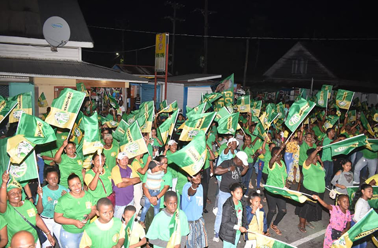 A section of the crowd at the public meeting in Bartica