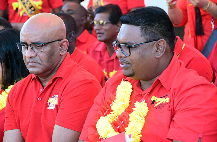 Opposition Leader, Bharrat Jagdeo, and PPP/C’s Presidential Candidate, Irfaan Ali