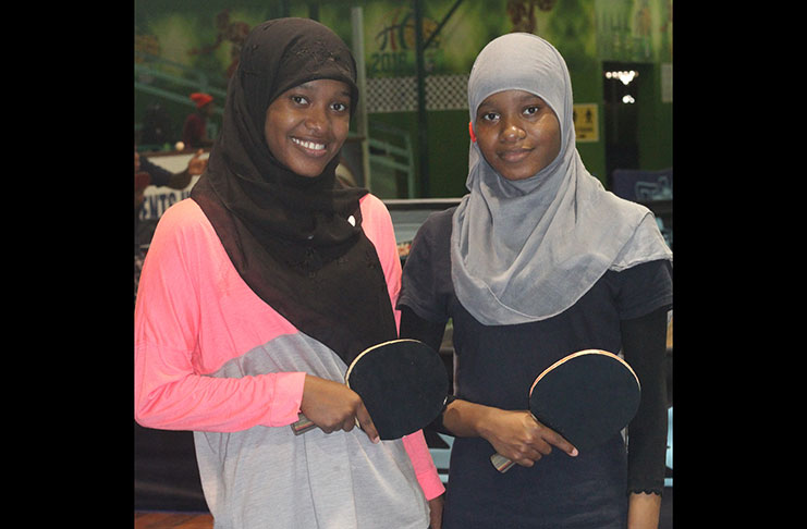 Samirah Burrowes (left) was flawless against twin sister Sufah in the Girls’ Intermediate final.