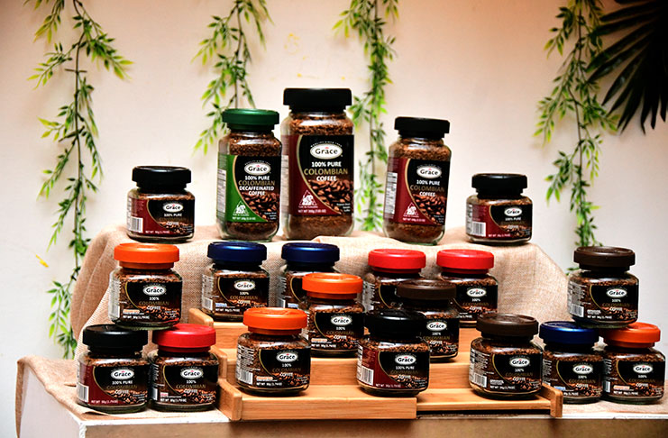 Graces’s Coffee line which comes in five different flavours (Adrian Narine photo)