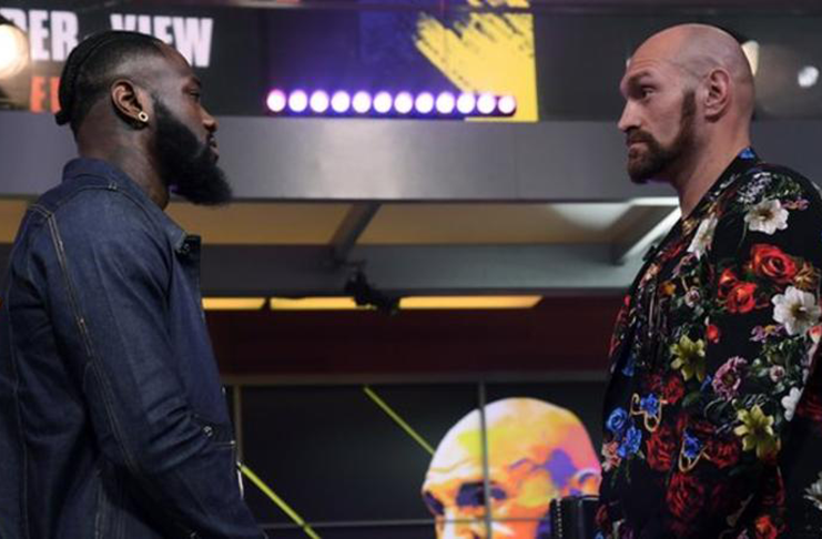 Deontay Wilder (left) and Tyson Fury will clash at the MGM Grand Garden Arena, Las Vegas on Saturday night.