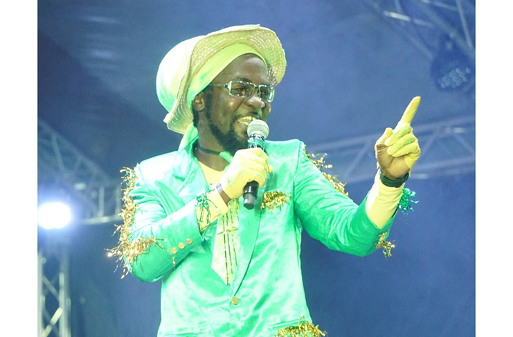 Winner of the Senior Calypso Monarch 2020 Lester Charles, also known as, ‘De Professor’