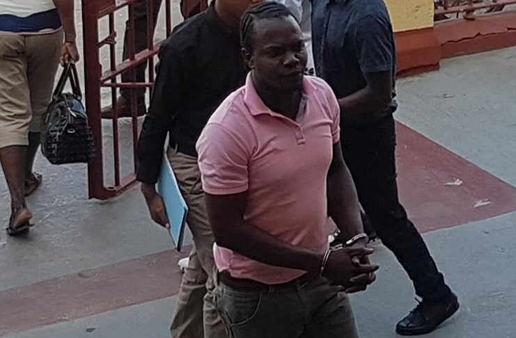 Seon Haywood as he walked into the court yard.