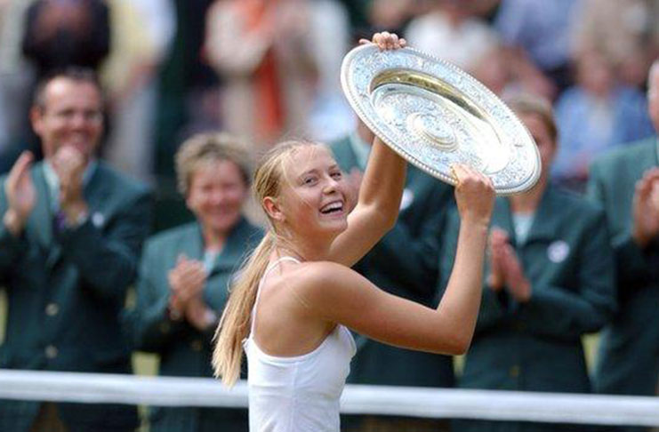 Maria Sharapova is the third-youngest woman to win the Wimbledon singles title after Lottie Dod and Martina Hingis.