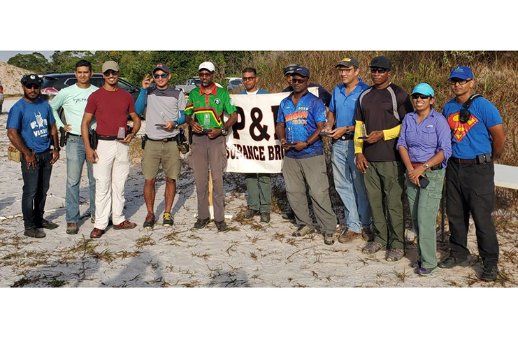 Winners and participants of the 2020 P&P Insurance/GSSF Steel Challenge Shoot
