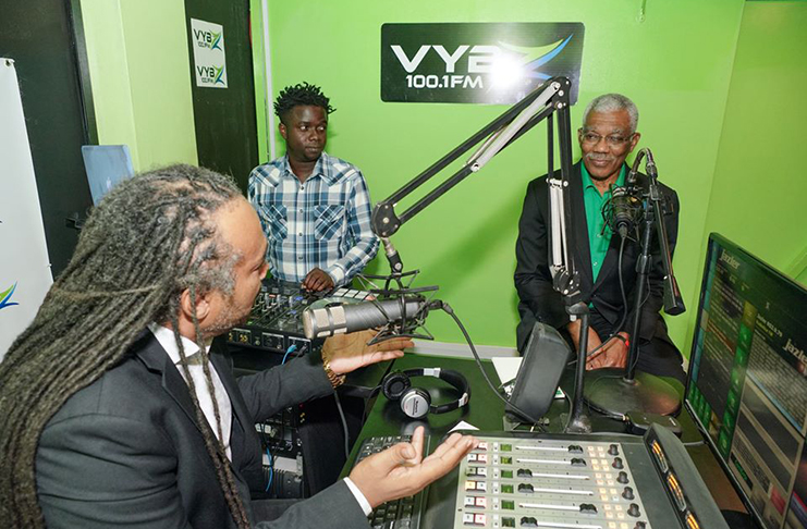 President David Granger as a guest on VYBZ 100.1FM on Thursday