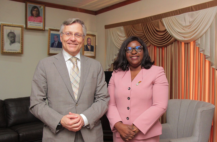 Non-Resident Ambassador of the Republic of Finland, His Excellency Pertti Ikonen, calls on Minister of Foreign Affairs, the Honourable Dr. Karen Cummings