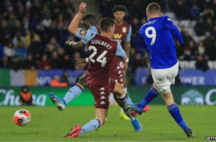 Leicester beat Aston Villa 4-0 on March 9 - the last Premier League action.
