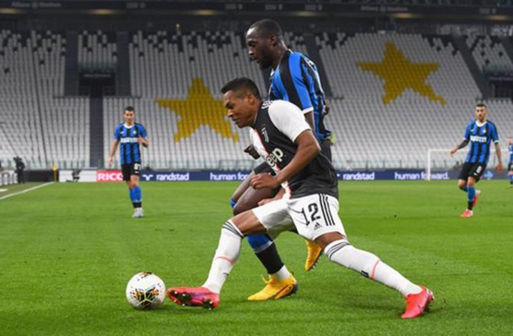 Juventus v Inter Milan was one of several Serie A games played behind closed doors before the league was suspendeda