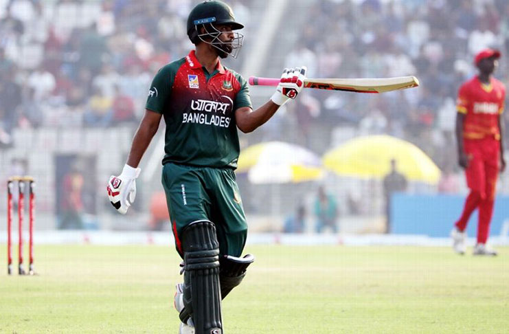 Tamim Iqbal walks off after breaking his own record for highest ODI score for a Bangladesh batsman. ( BCB photo)