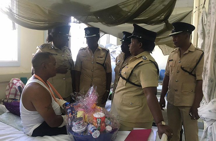 Deputy Commissioner, Maxine Graham, and other senior officers visited Sergeant Ibaran