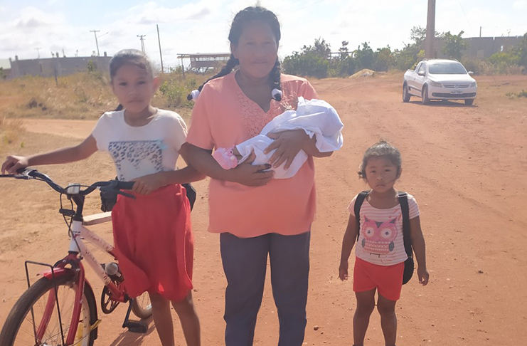 Jennifer Berchman and her children after voting