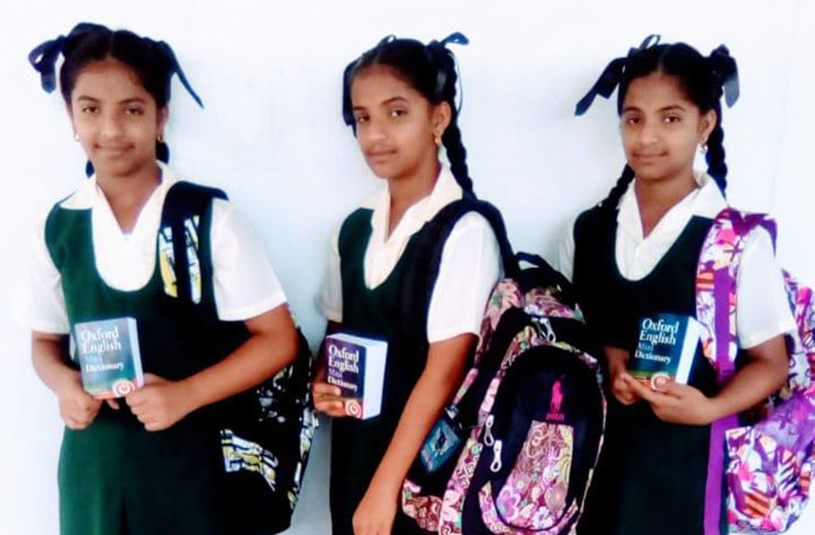 The triplets on their 12th birth anniversary