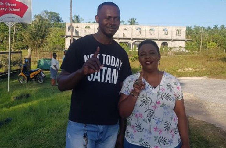 Mayor of Linden Waneka Arrindell and another Lindener